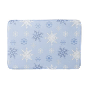 Tapete De Banheiro Padrão de flocos de neve