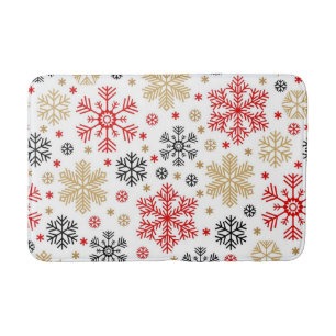 Tapete De Banheiro Padrão de flocos de neve