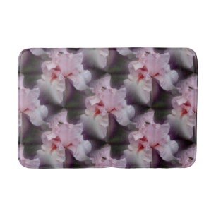 Tapete De Banheiro Padrão de Flor Íris Rosa