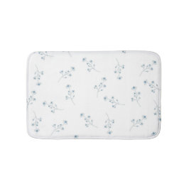 Tapete De Banheiro Padrão de flor selvagem azul