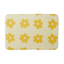 Padrão de Flor Simples Tropical Amarelo Retroativo