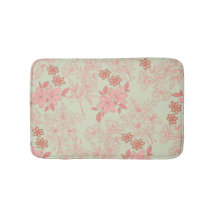 Padrão de Flor Verde Cor-de-Rosa Y2K 70s
