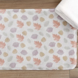 Tapete De Banheiro Padrão de Folha de Folha de Pastel Suave | outono 