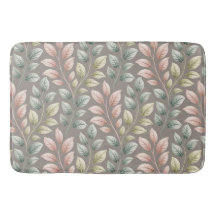 Padrão de Folhas Botânicas Elegantes Rosa e Salvia