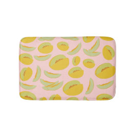 Tapete De Banheiro Padrão de Fruta dos Melões de Honeydew