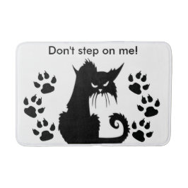 Tapete De Banheiro Padrão de Gatinho com raiva