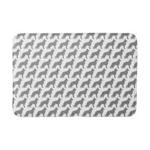 Tapete De Banheiro Padrão de German shepherd Cão Silhuettes