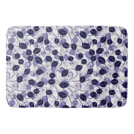 Tapete De Banheiro Padrão de Ilustração das Folhas Roxas e Vinhas