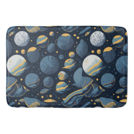Tapete De Banheiro padrão de ilustração de planetas realistas