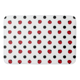 Tapete De Banheiro Padrão de ladybug retro-cúbico