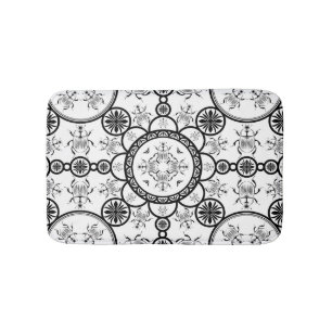 Tapete De Banheiro padrão de linha de azulejo escaravelho