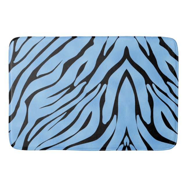 Tapete De Banheiro Padrão de Listras de Zebra (Frente)