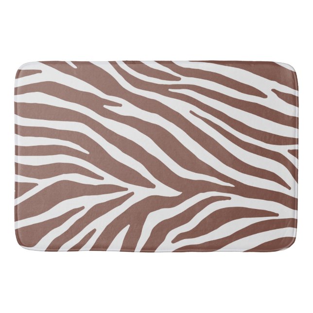 Tapete De Banheiro Padrão de Listras de Zebra (Frente)