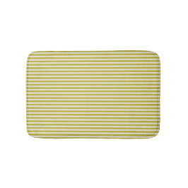 Tapete De Banheiro Padrão de Listras Simples em Chartreuse e Creme
