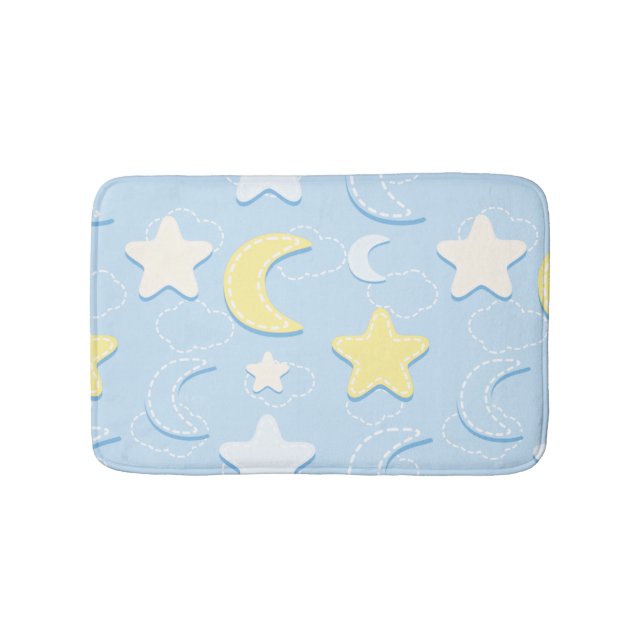Tapete De Banheiro Padrão de Lua e Estrelas (frente)