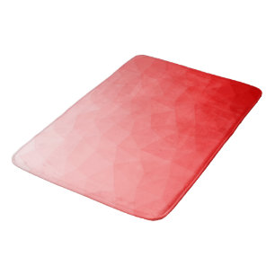 Tapete De Banheiro Padrão de malha geométrica do gradiente vermelho