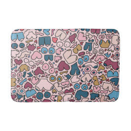 Tapete De Banheiro Padrão de mama neutro