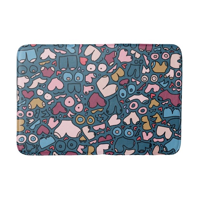 Tapete De Banheiro Padrão de mama neutro (Frente)