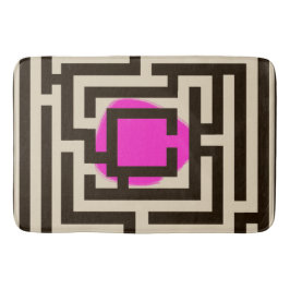 Tapete De Banheiro Padrão de Maze Colorido em Cor Personalizada