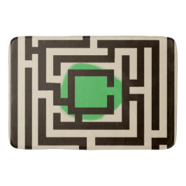 Tapete De Banheiro Padrão de Maze Colorido em Cor Personalizada