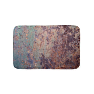 Tapete De Banheiro Padrão de metal enferrujado azul Grunge