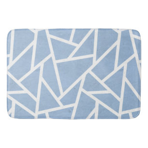 Tapete De Banheiro Padrão de mosaico azul claro e branco