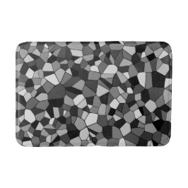 Tapete De Banheiro Padrão de Mosaico Cinza Moderno