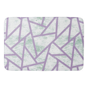 Tapete De Banheiro Padrão de mosaico verde-lavanda