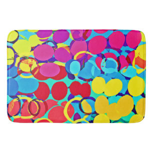 Tapete De Banheiro Padrão de Na moda e Espectro de Chic colorido