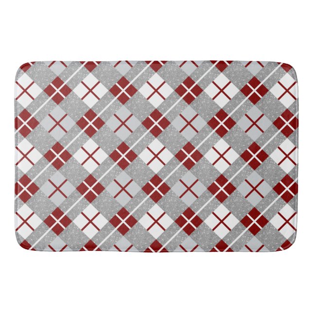 Tapete De Banheiro Padrão de Natal Bath Mat (Frente)