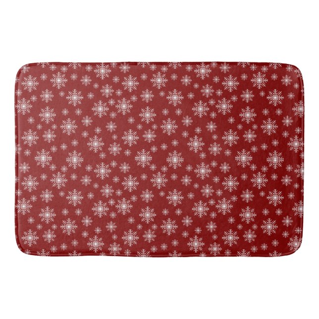 Tapete De Banheiro Padrão de Natal Bath Mat (Frente)