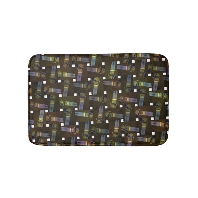 Tapete De Banheiro Padrão De Ondas Cruzadas Egípcias, (frente)