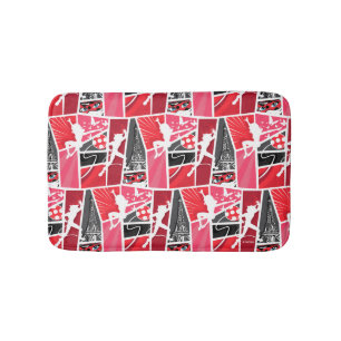 Tapete De Banheiro Padrão de Paris de Ladybug em quadrinhos milaculos