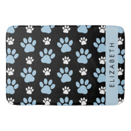 Tapete De Banheiro Padrão De Patas, Patas Azuis, Patas De Cachorro, S
