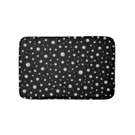 Tapete De Banheiro Padrão de Pérola em Fundo Preto