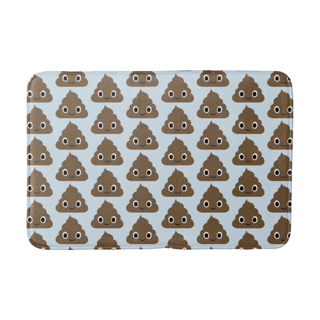 Tapete De Banheiro Padrão de Poop Bonito - Pilotos Adoráveis de Doo D (Frente)