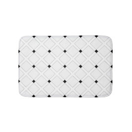 Tapete De Banheiro Padrão de Quadrados Art Déco Preto e Branco