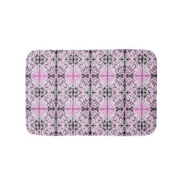 Tapete De Banheiro Padrão de repetição do Abstrato de de cor branca r