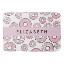 Tapete De Banheiro Padrão De Rosquinhas, Rosquinhas Rosa, Escoamento,