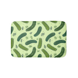 Tapete De Banheiro Padrão de Seletor de Dill Desenhado Mão