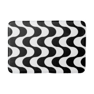 Tapete De Banheiro Padrão de Stripe Op-Art de estilo onda retroativo