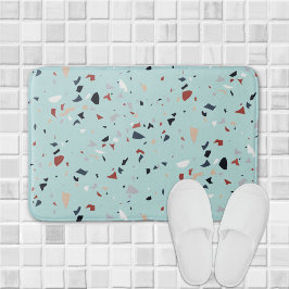 Tapete De Banheiro Padrão de Terrazzo Moderno Abstrato de Meados do S