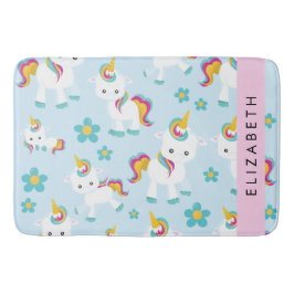 Tapete De Banheiro Padrão De Unicórnios, Unicórnios Bonitos, Seu Nome
