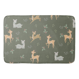 Tapete De Banheiro Padrão de Veado de Natal sem Olhos