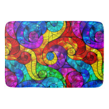 Padrão de Vidro Colorido Arco-íris Elegante