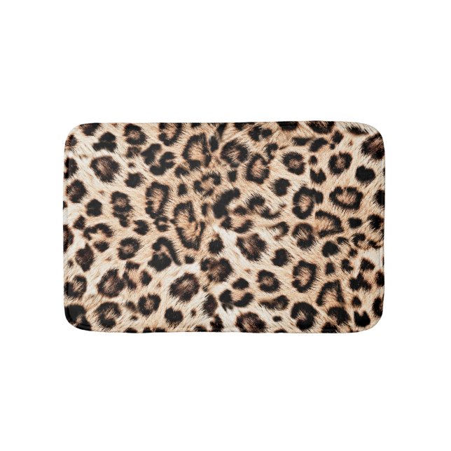 Tapete De Banheiro Padrão Design de Leopardo: Elegância Selvagem. (frente)