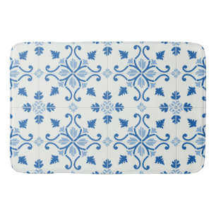 Tapete De Banheiro Padrão do Azulejo Vintage Português Azulejo