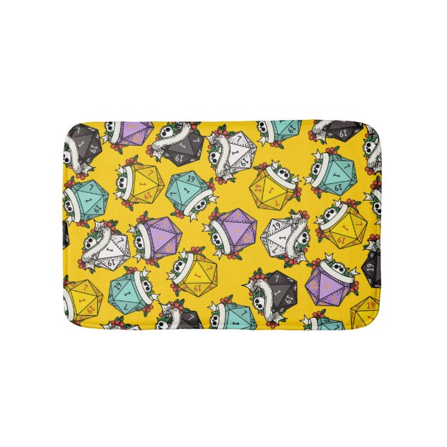 Tapete De Banheiro Padrão do Conjunto de Dados D20 (frente)