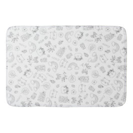 Tapete De Banheiro Padrão do Kiddie da páscoa