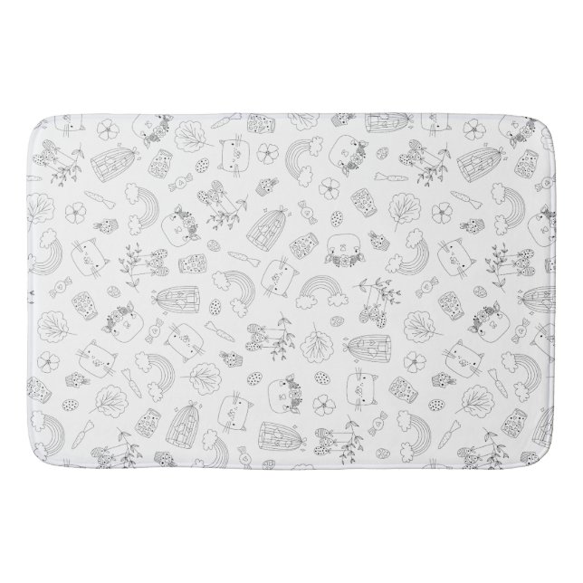 Tapete De Banheiro Padrão do Kiddie da páscoa (Frente)